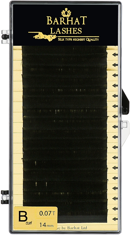 Накладные ресницы B 0,07 мм (14мм), 20 линий - Barhat Lashes — фото N1