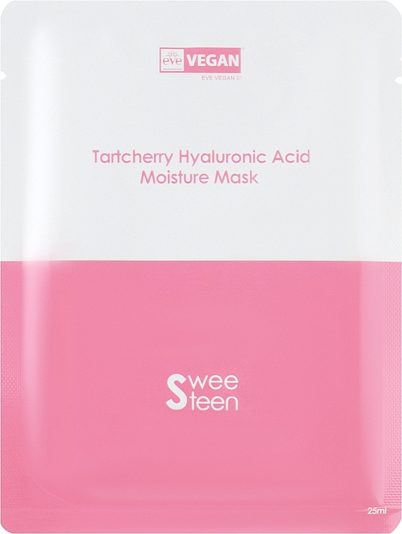 Зволожувальна тканинна маска для обличчя з гіалуроновою кислотою - Sweeteen Tartcherry Hyaluronic Acid Moisture Mask