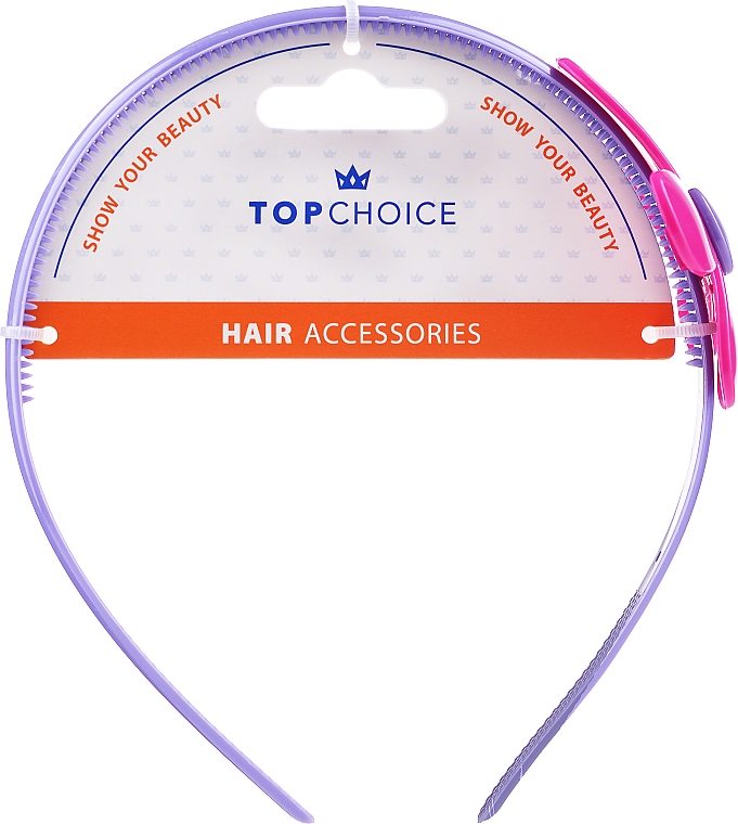 Обруч для волосся з квіткою, 27864, фіолетовий - Top Choice — фото N1