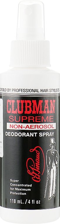 Мужской неаэрозольный дезодорант - Clubman Supreme Non-Aerosol Deodorant Spray — фото N1