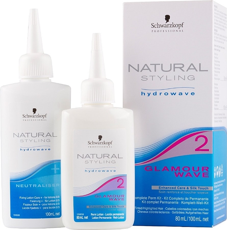 Набор для завивки волос - Schwarzkopf Natural Styling Hydrowave Glamour Wave Perm Kit 2 — фото N1