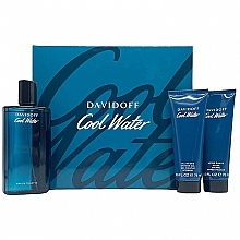 Духи, Парфюмерия, косметика Davidoff Cool Water - Набор (edt/125ml + sh/gel/75ml + ash/balm/75ml)