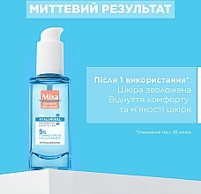 УЦЕНКА Увлажняющая сыворотка для чувствительной кожи лица с гиалуроновой кислотой и витамином В3 - Mixa Hyalorugel * — фото N4