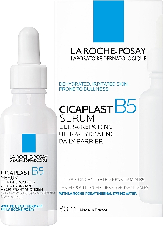 Щоденна ультраконцентрована сироватка з Пантенолом для посиленого відновлення та зволоження подразненої шкіри обличчя - La Roche-Posay Cicaplast B5 Serum — фото N8