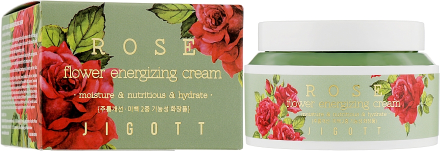 Крем для лица с пептидами дамасской розы - Jigott Rose Flower Energizing Cream — фото N2
