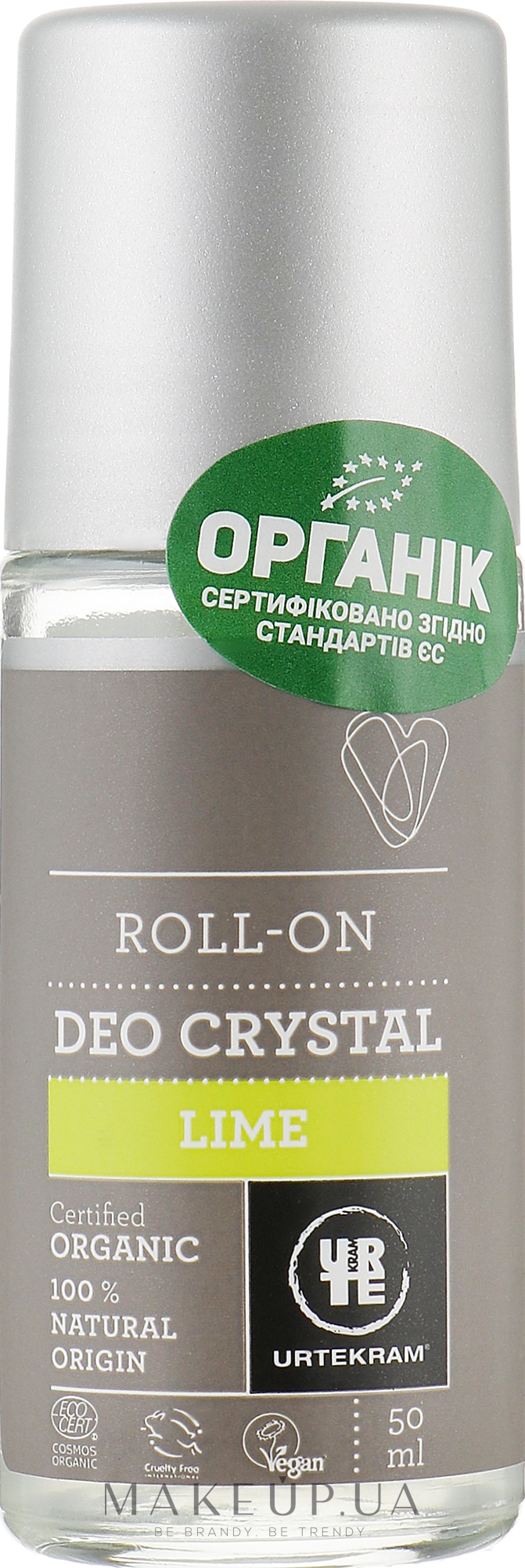 Роликовый дезодорант "Лайм" - Urtekram Deo Crystal Lime — фото 50ml