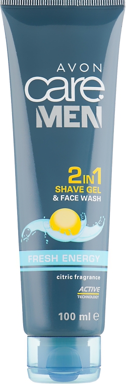 Гель для гоління і очищення обличчя 2 в 1 - Avon Care Men Fresh Energy — фото N1