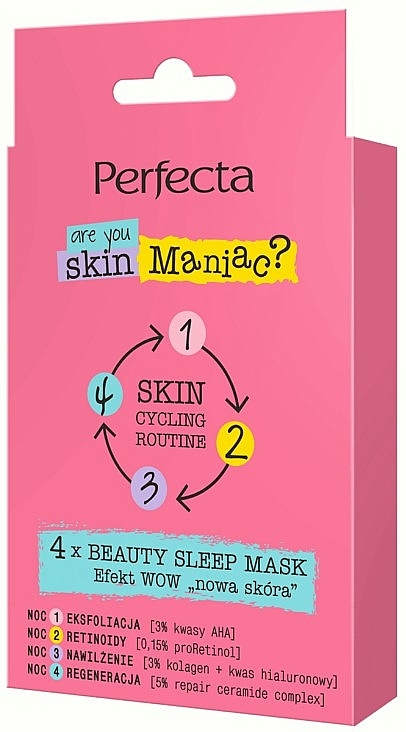 Набор масок для лица - Perfecta Skin Cycling Routine Set (f/mask/4x8ml) — фото N1