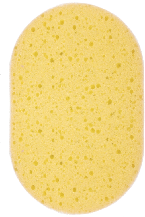 Губка банная овальная 30420, желтая - Top Choice — фото N1