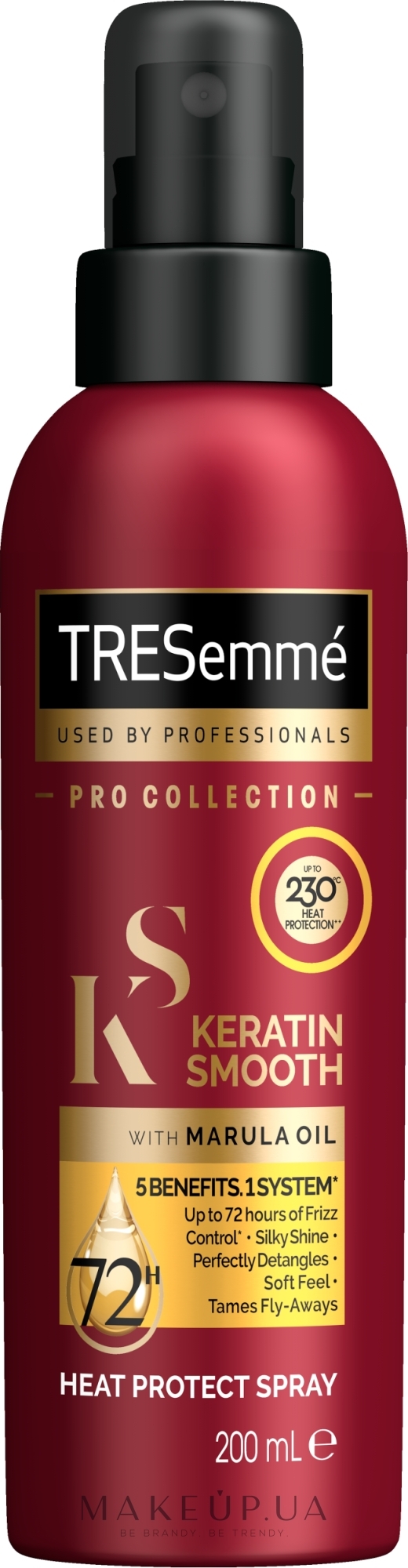 Спрей для защиты и разглаживания волос - Tresemme Keratin Smooth Heat Protection Shine Spray — фото 200ml