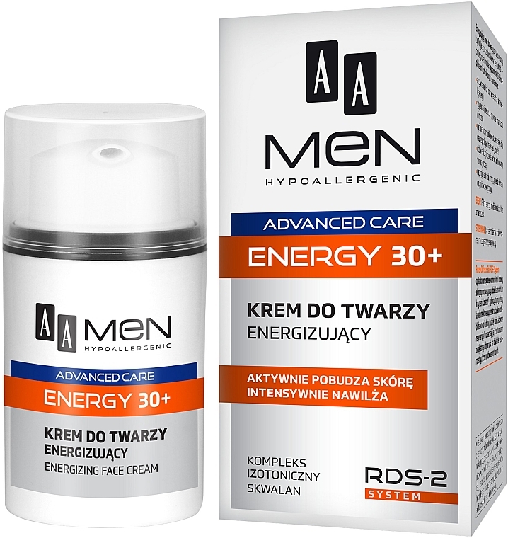Крем для обличчя - AA Cosmetics Men Advanced Care Energy 30+ Face Cream Energizing