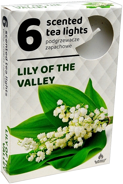 Чайные свечи "Ландыш", 6 шт. - Admit Scented Tea Light Lily Of The Valley — фото N1