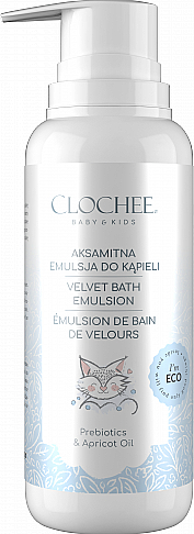 Бархатистая эмульсия для ванны с алоэ вера и маслом тыквенных семечек - Clochee Baby&Kids — фото N1