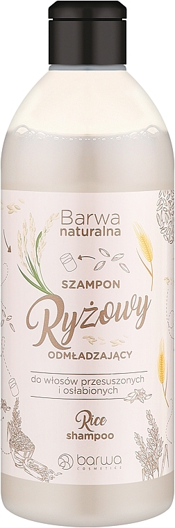 Омолаживающий шампунь с экстрактом риса - Barwa Herbal Rice Shampoo