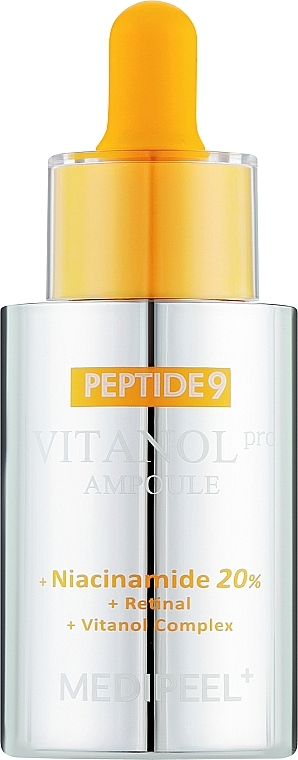 Осветляющая сыворотка с комплексом 9 пептидов и 20% ниацинамида - MEDIPEEL Peptide 9 Vitanol Ampoule Pro — фото N1