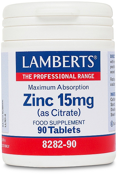 Харчова добавка "Цинк", 15 мг - Lamberts Zinc 15 mg — фото N1