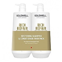 Духи, Парфюмерия, косметика Набор - Goldwell DualSense Rich Repair (shm/1000ml + cond/1000ml)