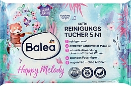 Парфумерія, косметика Очищувальні серветки для зняття макіяжу - Balea Happy Melody Soften Wet Wipes