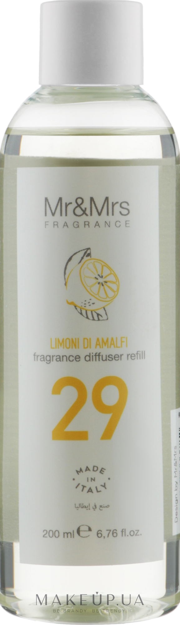 Наполнитель для аромадиффузора "Амальфитанские лимоны" - Mr&Mrs Limoni di Amalfi Fragrance Refill — фото 200ml