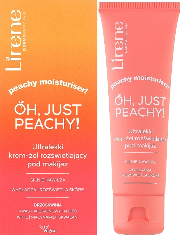 Ультралегкий крем-гель для сияющего макияжа - Lirene Oh, Just Peachy! — фото N2