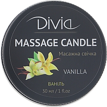 Свеча массажная для рук и тела "Ваниль", Di1570 (30 мл) - Divia Massage Candle Hand & Body Vanilla Di1570 — фото N1