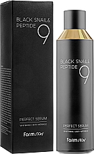 Парфумерія, косметика Сироватка для обличчя з екстрактом чорного равлика й пептидами - Farmstay Black Snail & Peptide 9 Perfect Serum