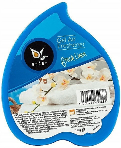 Гелевый освежитель воздуха "Свежее белье" - Ardor Gel Air Freshener Fresh Linen — фото N1