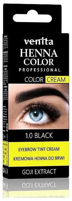 Venita Professional Henna Color Cream Eyebrow Tint Cream Goji Extract - Крем-фарба для фарбування брів з хною — фото N8