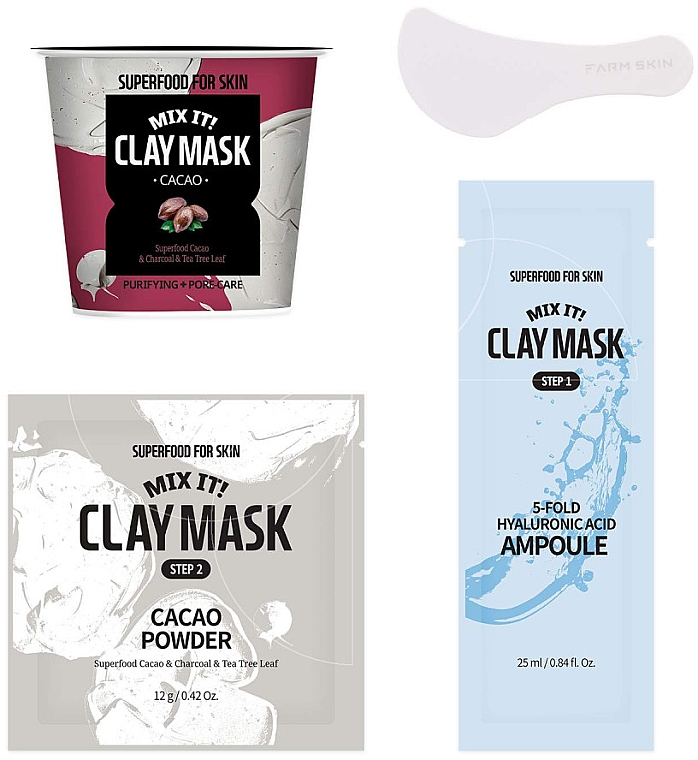 Глиняна очищувальна маска з екстрактом какао - Superfood for Skin MIX IT! Clay Mask Cacao — фото N2