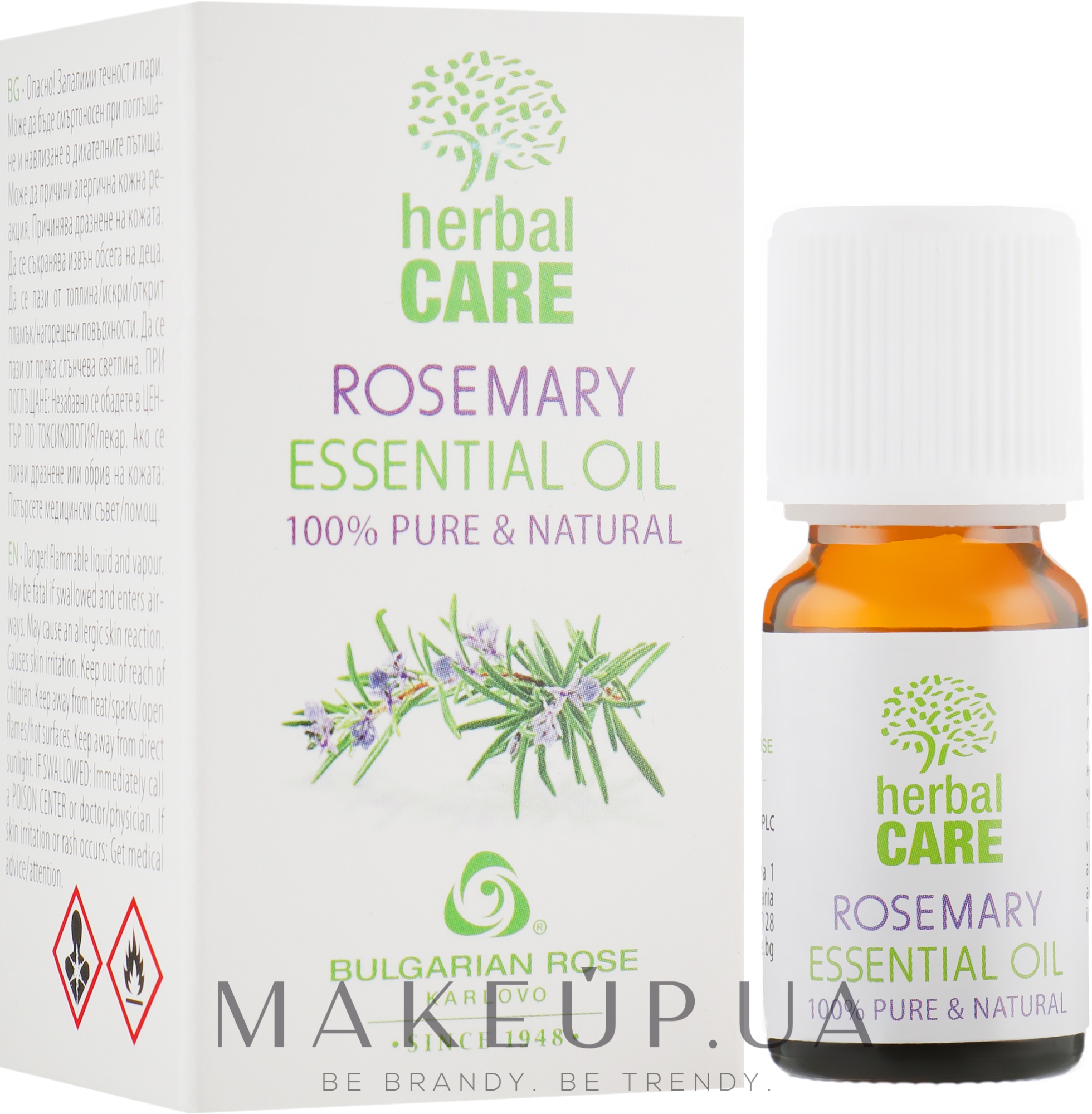 Ефірна олія "Розмарин" - Bulgarian Rose Herbal Care Essential Oil — фото 10ml