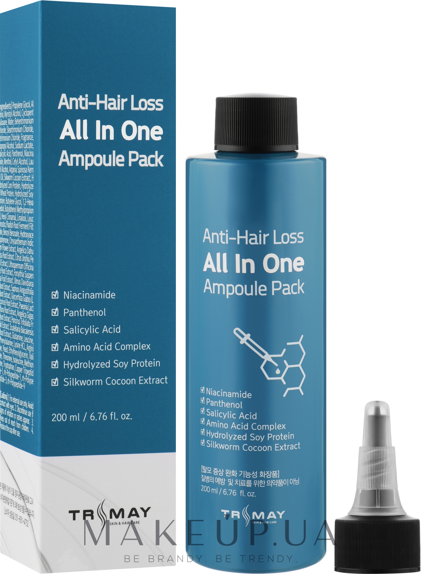 Ампульная маска против выпадения волос - Trimay Anti-Hair Loss All In One Ampoule Pack — фото 200ml