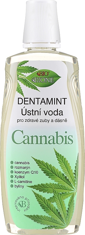 Ополіскувач для ротової порожнини - Bione Cosmetics Dentamint Mouthwash Cannabis — фото N1