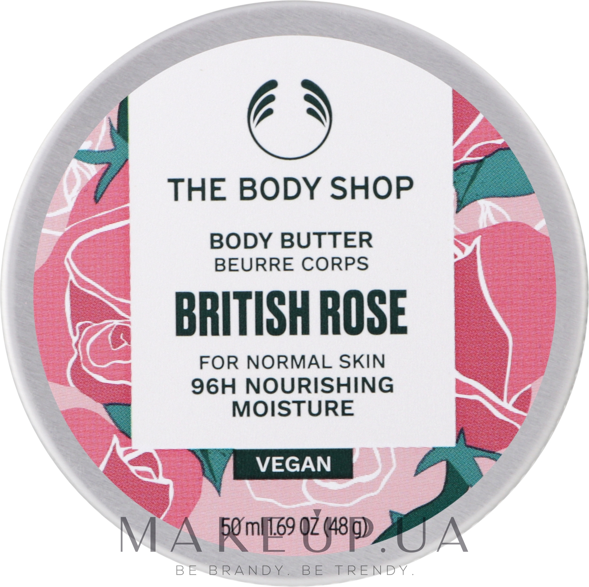Масло для тіла "Британська троянда" - The Body Shop British Rose Body Butter 96h Nourishing Moisture — фото 50ml