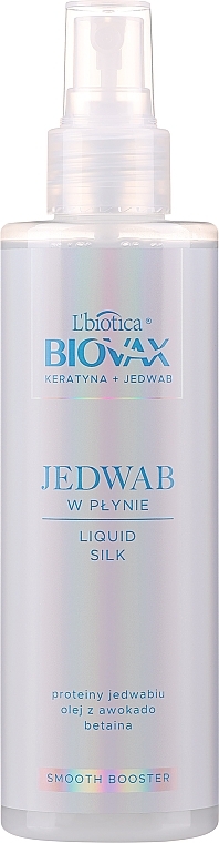 Сироватка-шовк для легкого розчісування волосся - L'biotica Biovax Keratin + Silk Serum