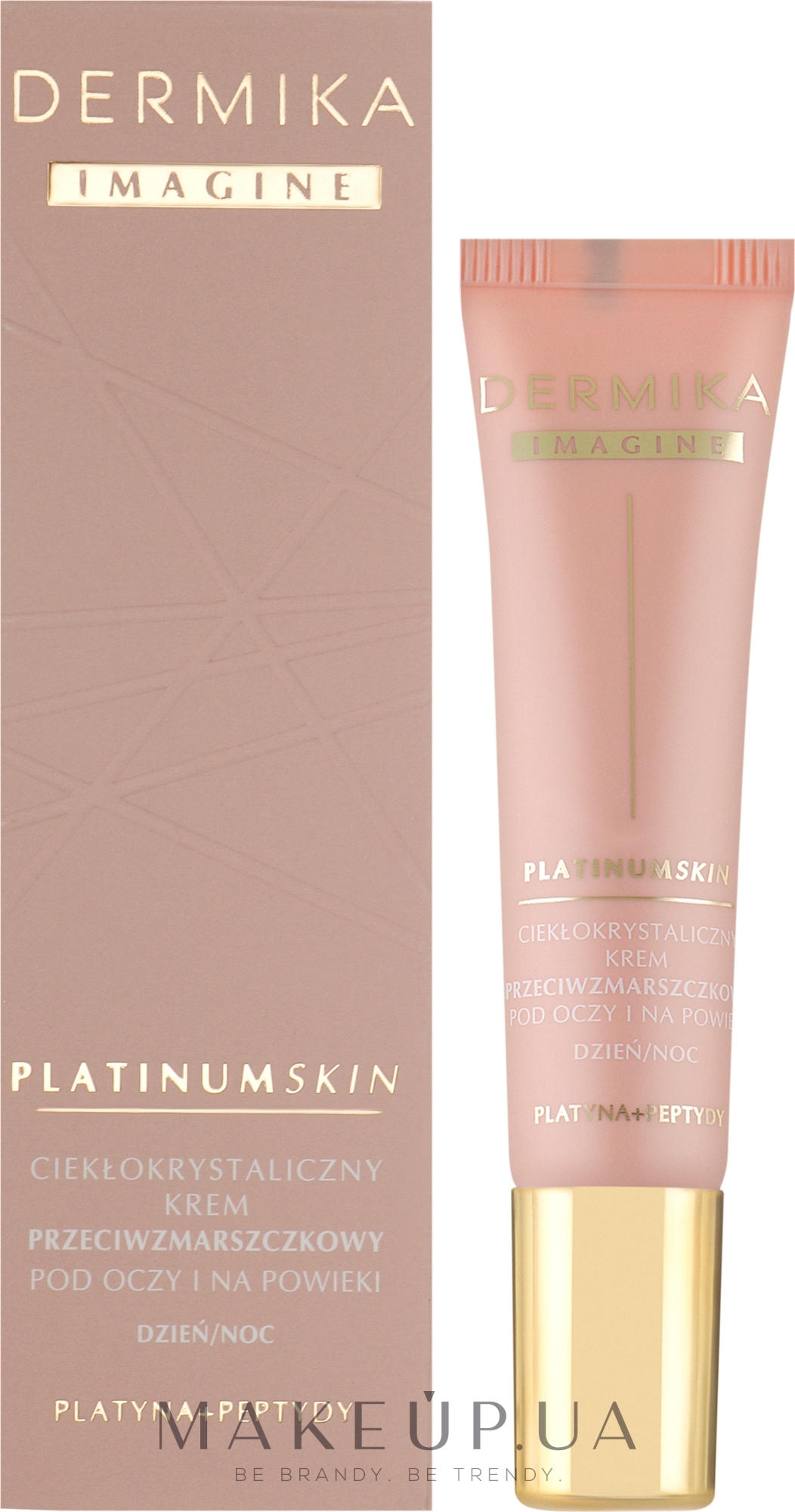 Рідкокристалічний денний і нічний крем проти зморщок для зони навколо очей - Dermika Imagine Platinum Skin — фото 15ml