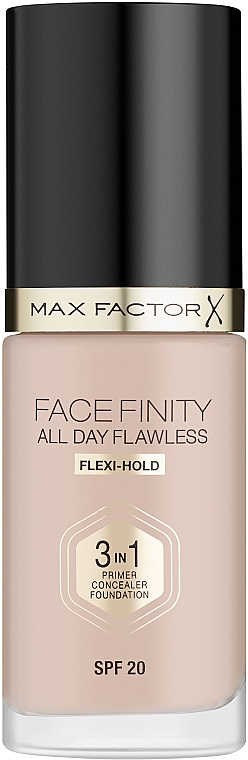 УЦЕНКА Тональная основа - Max Factor Facefinity All Day Flawless 3-in-1 Foundation SPF 20 Vegan * — фото N1