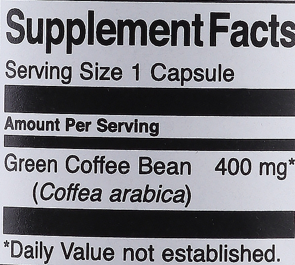 Пищевая добавка "Экстракты зеленого кофе", 400 мг - Swanson Full Spectrum Green Coffee Bean — фото N3