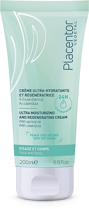 Ультразволожувальний крем для дуже сухої шкіри - Placentor Vegetal Ultra Moisturising & Regenerating Cream — фото N1