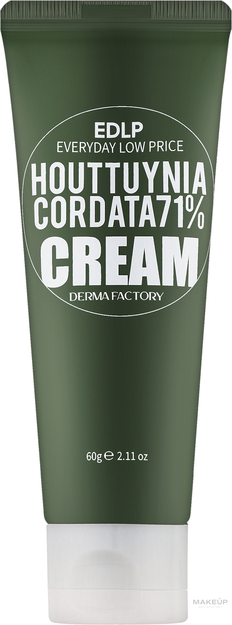 Крем для лица с экстрактом цветка хауттюйнии - Derma Factory Houttuynia Cordata 71% Cream — фото 60g