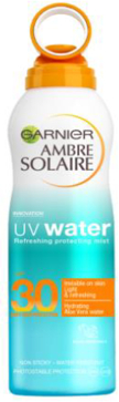 Солнцезащитный спрей-вуаль "Солнечная вода" с алоэ вера, SPF 30 - Garnier Ambre Solaire 