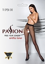 Парфумерія, косметика Колготки еротичні з вирізом Tiopen 010, 20 Den, black - Passion