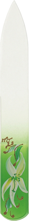 Пилочка стеклянная 95-902, с ручной росписью "Весна", 90мм - SPL — фото N1
