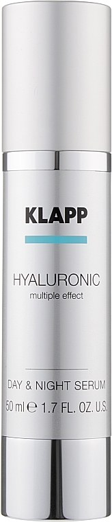 УЦІНКА Сироватка для обличчя "Гіалуронік день-ніч" - Klapp Hyaluronic Multiple Effect Day & Night Serum * — фото N1