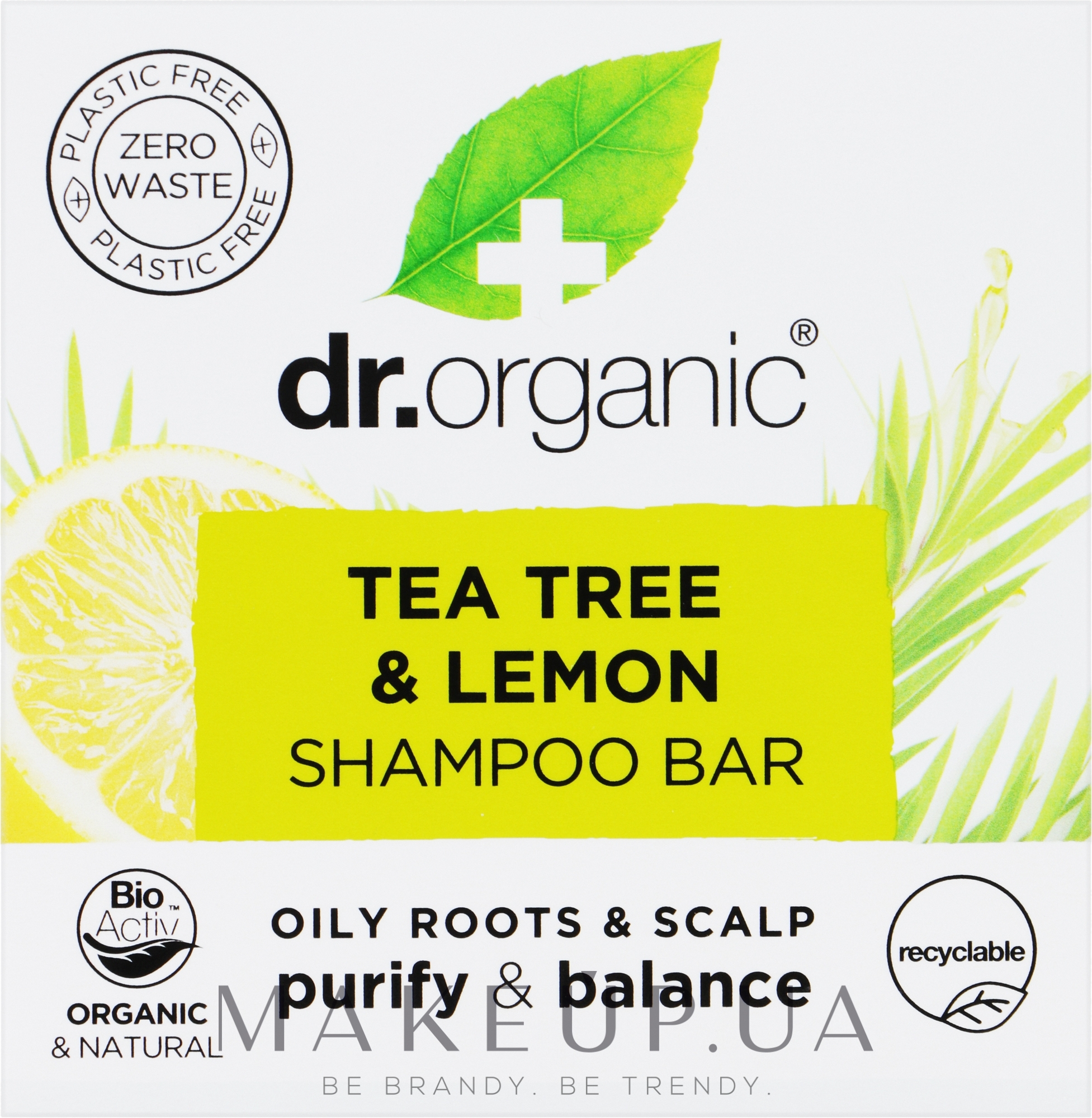 Твердый шампунь"Tea Tree & Lemon" - Dr. Organic Shampoo Bar — фото 75g