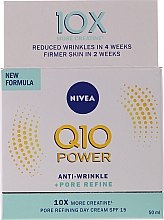 Парфумерія, косметика Денний крем від зморщок + очищення пор - NIVEA Q10 Power Anti-Wrinkle + Pore Refine Day Cream