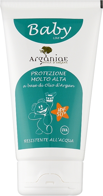 Дитячий сонцезахисний крем з органічною аргановою олією - Arganiae Baby Sunscreen SPF 50 — фото N1