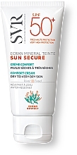 Солнцезащитный крем с тоном для сухой и очень сухой кожи - SVR Sun Secure Ecran Mineral Teinte Comfort Cream SPF50+ — фото N3