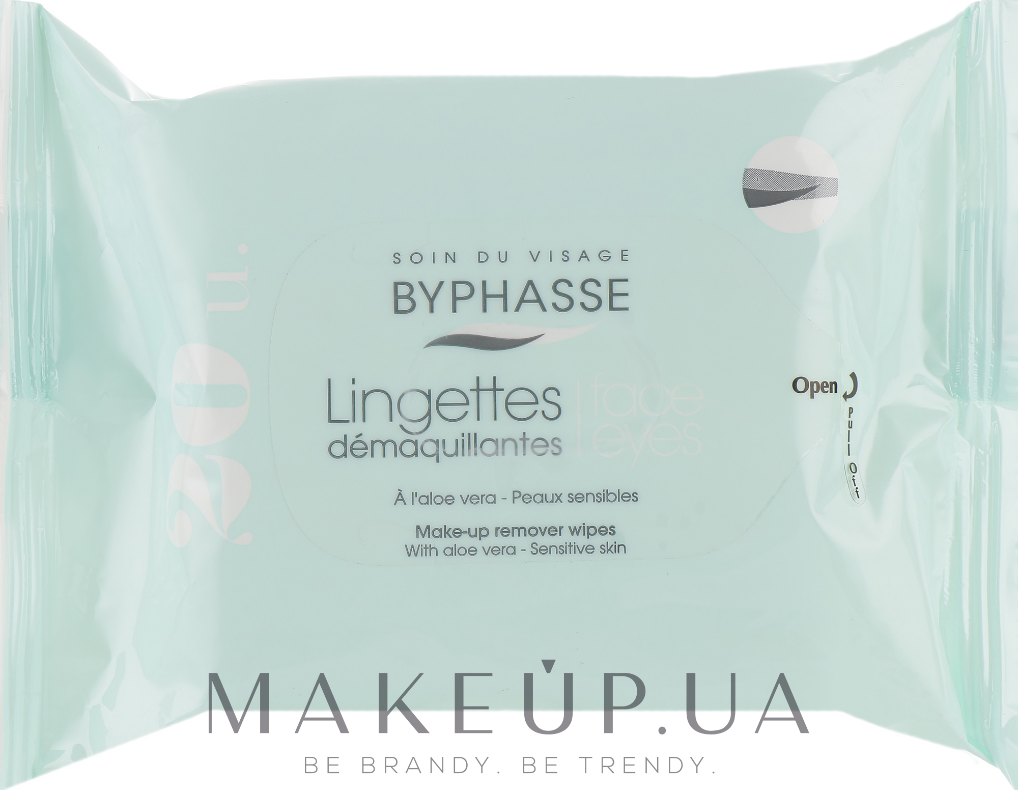 Салфетки для снятия макияжа, 20шт - Byphasse Aloe Vera Make-up Remover Wipes Sensitive Skin — фото 20шт