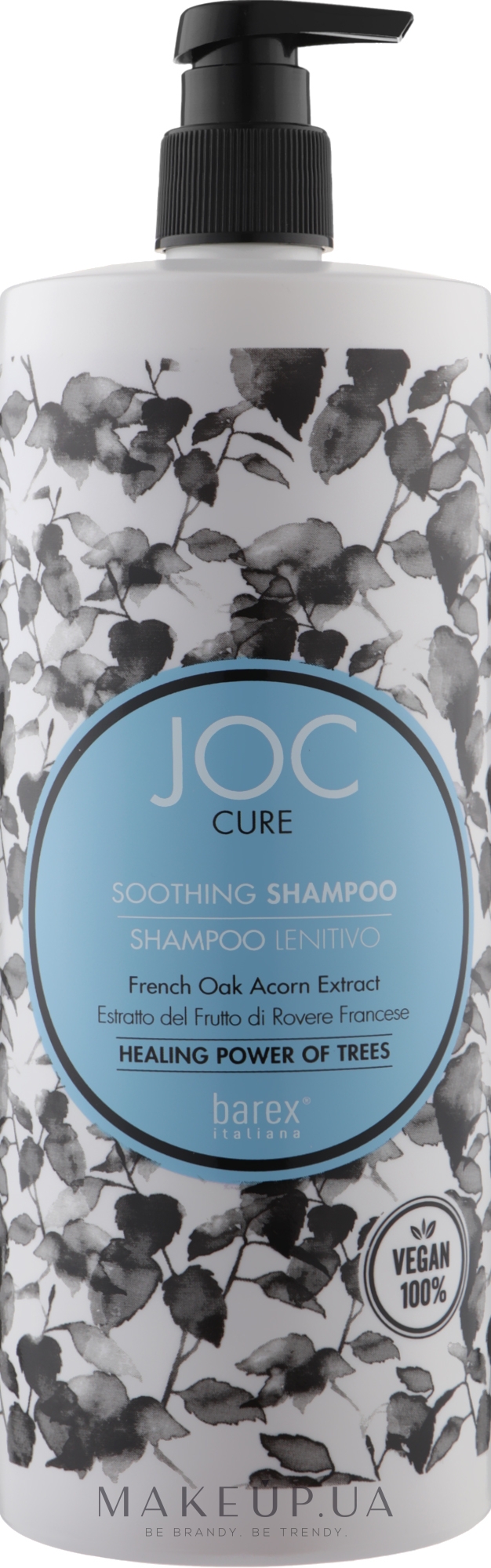 Успокаивающий шампунь с экстрактом желудя черешчатого дуба - Barex Italiana Joc Cure Shampoo Lenitivo — фото 1000ml