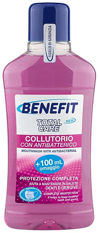Ополаскиватель для полости рта "Антибактериальный" - Mil Mil Benefit Total Care Mouthwash With Antibacterial — фото N1
